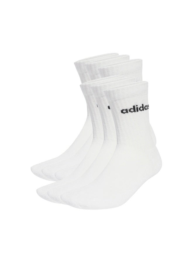 Adidas Linear Crew Socks Cushioned Socks 6 Pair Pack