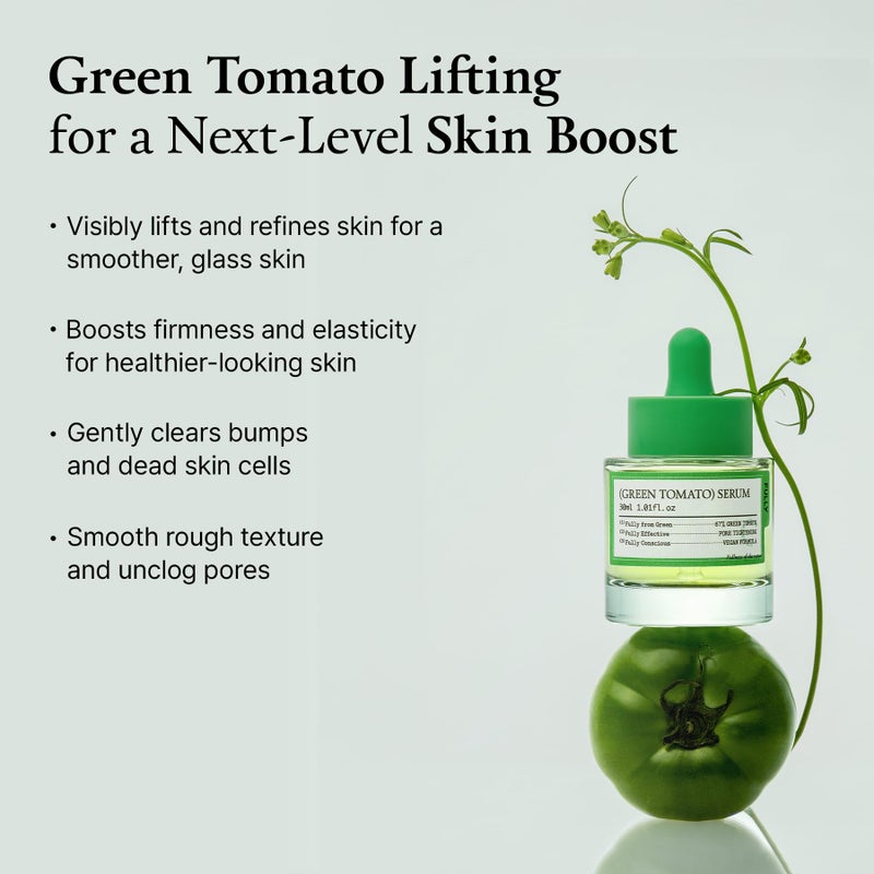 FULLY Green Tomato Serum, Pore Tightening with 67% Green Tomato Extract, Vit C and PHA, Elastcity Boosting and Skin Moisturization, Fragrance Free, Vegan & Dermatologically Tested, 1.01 fl.oz - Image 3