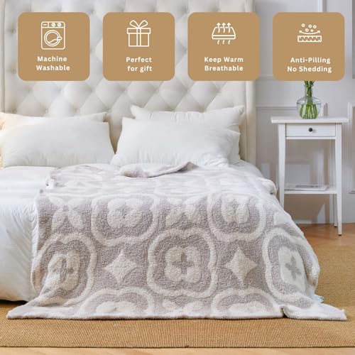 YIRUIO Blankets & Throws Ultra Soft Extra Plush & Warm Fluffy Fuzzy Cozy Middleweight Gift for Winter Birthdays Holidays Any Occasion (Beige) - Image 5