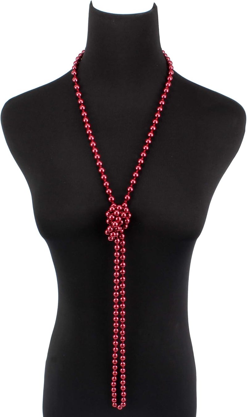 KOSMOS-LI Fashion Faux Pearls Pendants 1920s Beads Cluster Long Pearl Necklace for Costume Party Jewelry 55" - Image 5