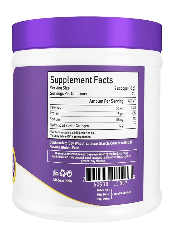 NBL Natural Super Collagen Peptides Powder Unflavored 200 grams  - Image 2