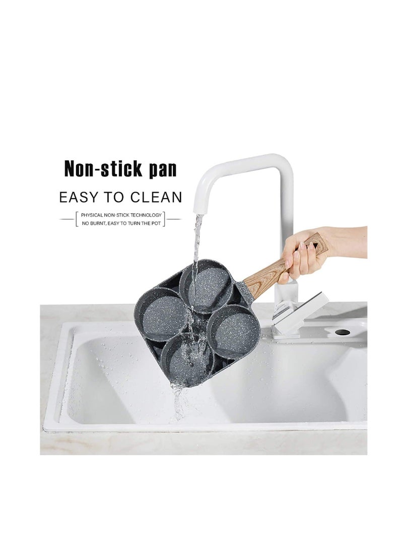 ELTRAZONE Non-Stick Frying Pan with 4 Hole Pancake Pan Fried Egg Burger Pan - Image 4
