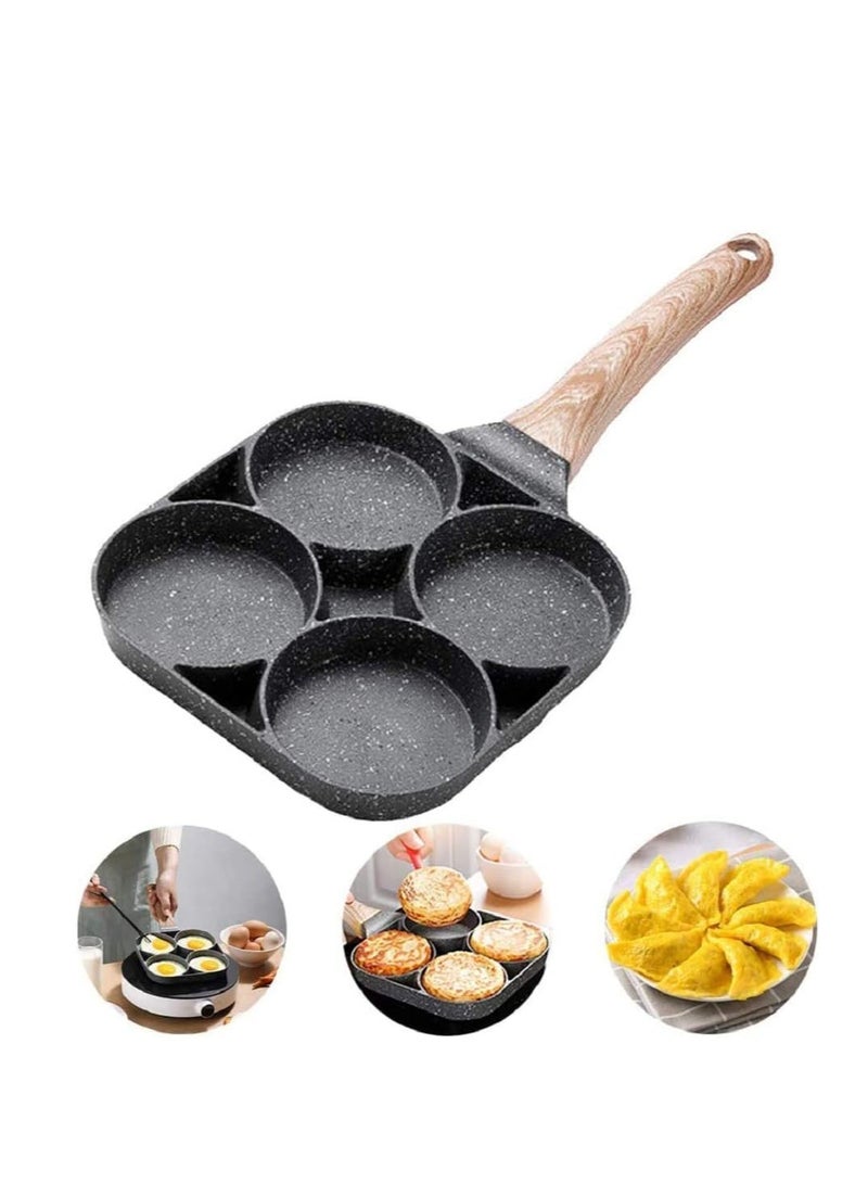 ELTRAZONE Non-Stick Frying Pan with 4 Hole Pancake Pan Fried Egg Burger Pan - Image 1
