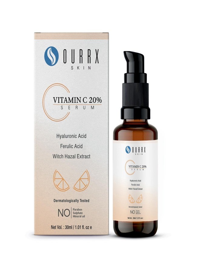 Ourrx Skin سيروم فيتامين سي من أوركس سكين لتفتيح البشرة - تفتيح وتوحيد لون البشرة. أصلي 20% - 30 مل - Image 1