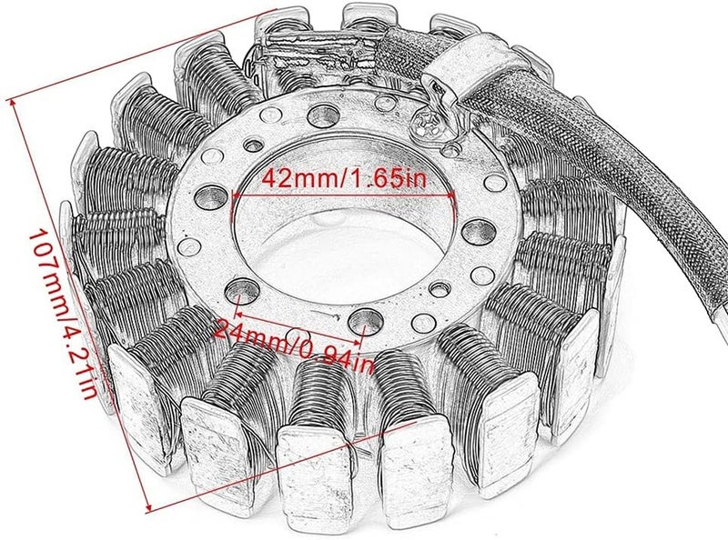 DEMULAX Motorcycle Ignition Magneto Stator Coil for CBR1100XX - Image 2