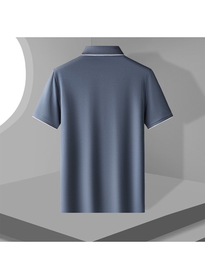 Fomoce summer Smooth Men's Polo Shirt With Knit Collar - Image 5