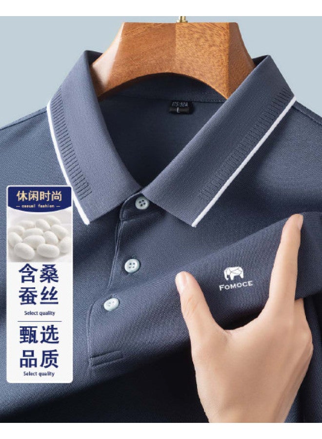 Fomoce summer Smooth Men's Polo Shirt With Knit Collar - Image 1