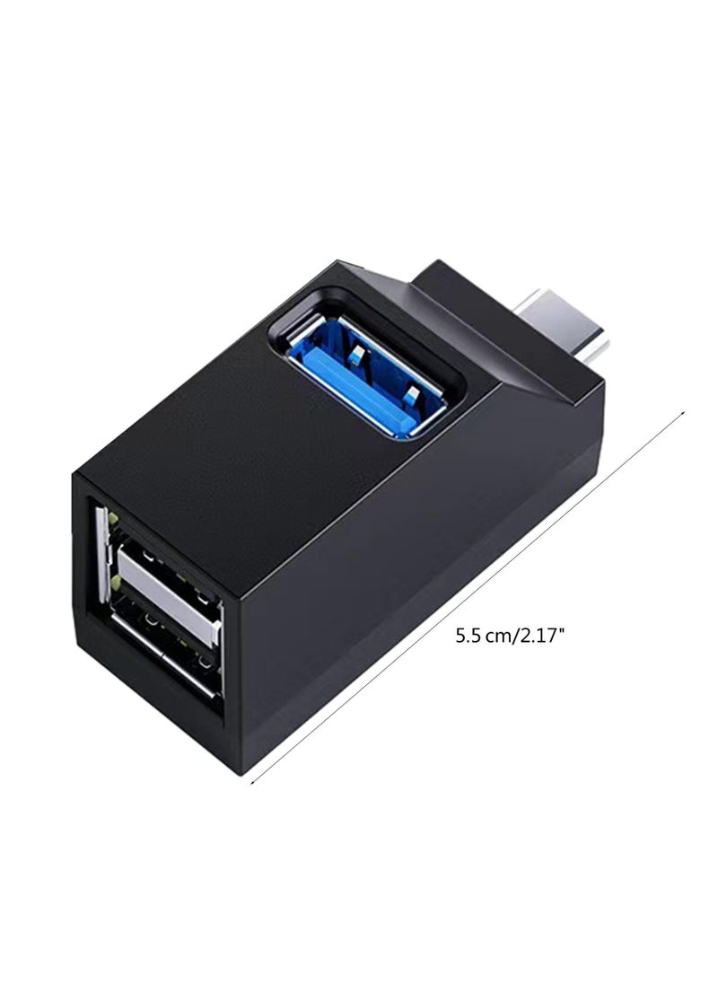 LumsAura Mini USB Hub USB-C to USB-A – Compact 3-Port USB 3.0 & 2.0 Adapter, High-Speed Data Transfer & Expansion for Laptop, PC, USB Flash Drive, External HDD, Keyboard & More  - Image 4