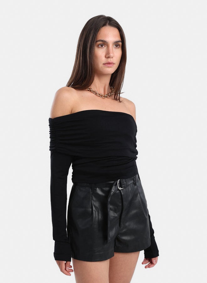 Carina Black Off Shoulder Top - Image 3