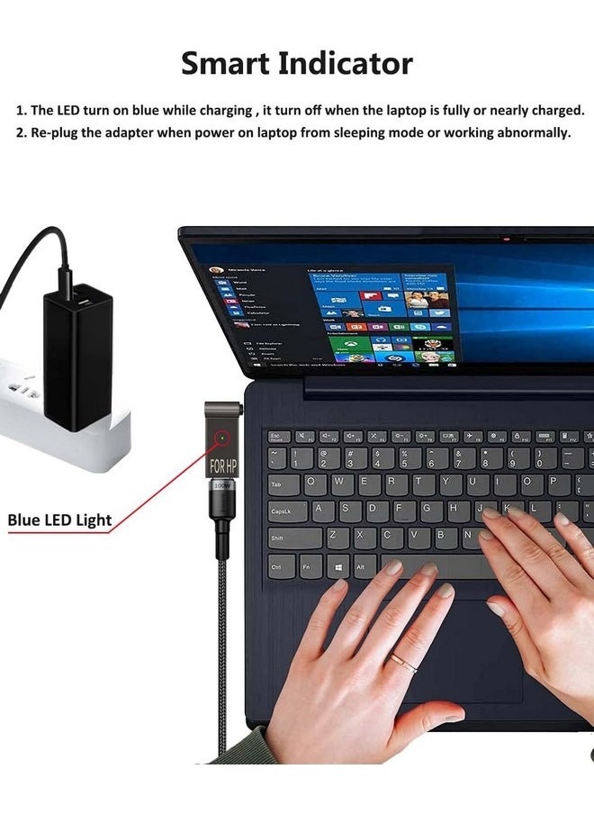 Beauenty - USB C to 4.5mm Laptop Charging Adapter Female Type C to Male DC 4.5 x 3.0mm Barrel Jack Plug Converter 100W PD Power Charger Connector Tip for Probook Notebook Elitebook f211wm f233wm ENVY 17 13 15 HP - Image 1
