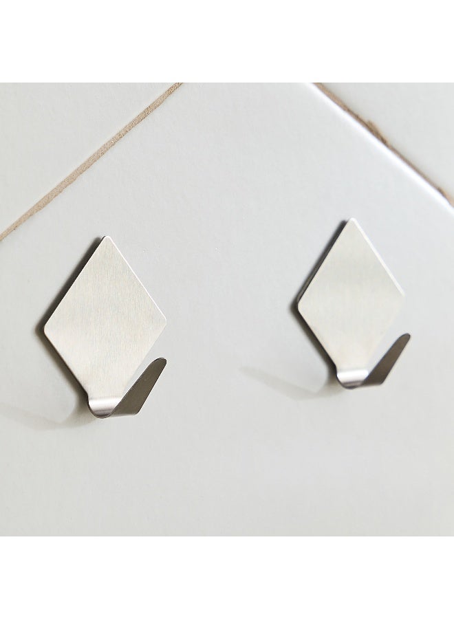 Home Box Diamond Metal Hooks - Set of 2 - Image 1