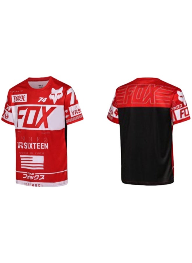 Fox Men's Outdoor Cycling Suit Off-road Road Mountain Bike Cycling Tops - Image 1