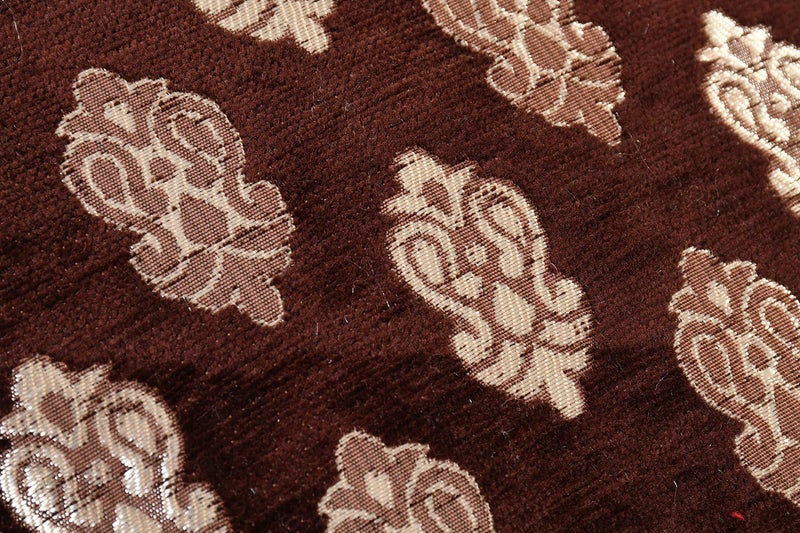 LOOMLYFE Jacquard Geomteric Cushion Covers 16 Inch X 16 Inch Set Of 5 Ethnic Motifs Cushion Covers,Design- Ambi,Color- Coffee, 240 TC - Image 4