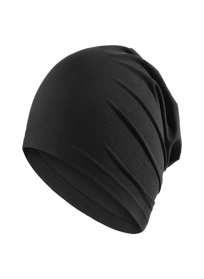 Cmonie 4 Pcs Breathable Cooling Skull Cap,Quick Dry Beanie Running Hat for Men Women (4Pcs-A-4Black) - Image 2