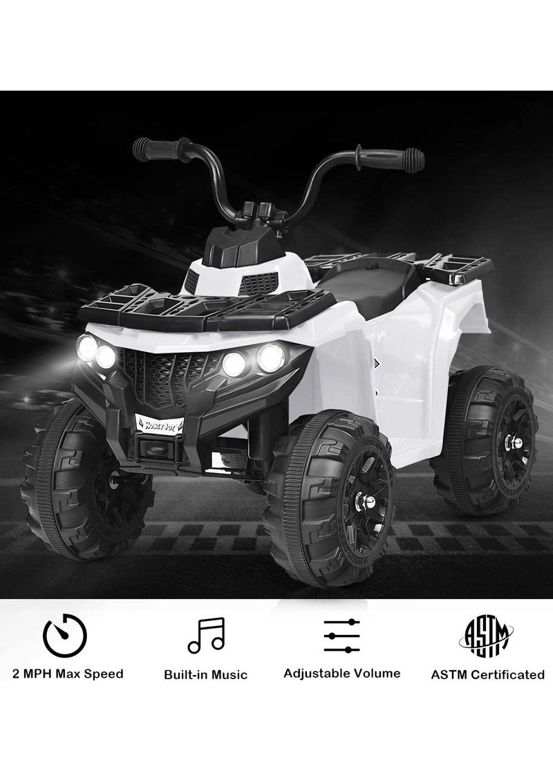 فاكتيوال تويز ركوب الأطفال على دراجة رباعية ATV كهربائية (6 فولت - أبيض)  - Image 3