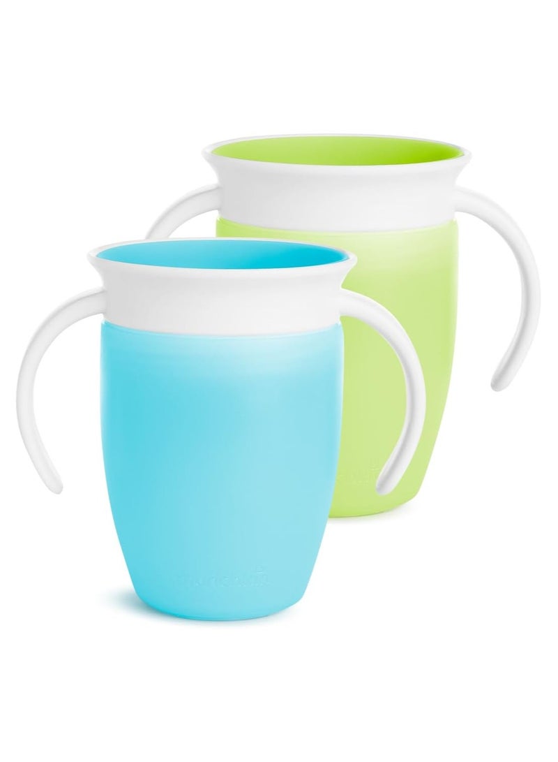 general Miracle 360 Sippy Cup | Trainer Toddler Cup | BPA Free Baby & Toddler Cups w.Handles | Non Spill Cup | Dishwasher Safe Baby Cup | Leakproof Cup | 6+ Months| 7oz/207ml | 2 Pack | - Image 1