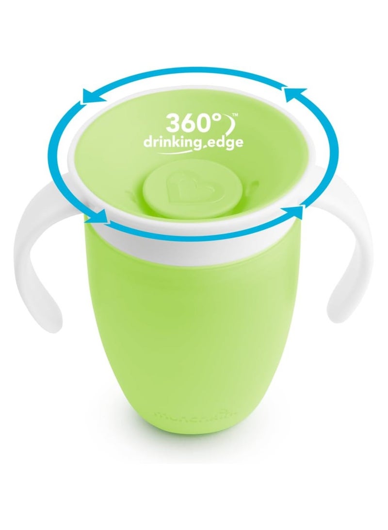 general Miracle 360 Sippy Cup | Trainer Toddler Cup | BPA Free Baby & Toddler Cups w.Handles | Non Spill Cup | Dishwasher Safe Baby Cup | Leakproof Cup | 6+ Months| 7oz/207ml | 2 Pack | - Image 2