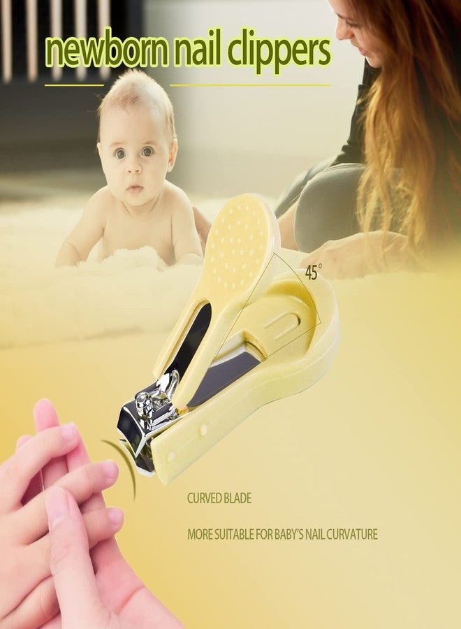 Zelin Baby Grooming Kit, 8 in 1 Baby Hair Brush/Nail Clipper/Nose Cleaner/Finger Toothbrush/Nail Scissors/Manicure Kit for Baby Care Keep Healthy and Clean(Blue Pink Yellow) (Yellow) - Image 5