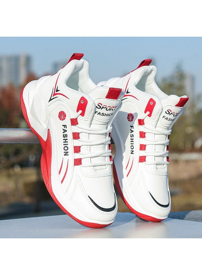 Men's Lace-up Chunky Sneakers, Athletic Shoes, Shock Absorbing And Breathable Shoes For Running Basketball Workout Gym