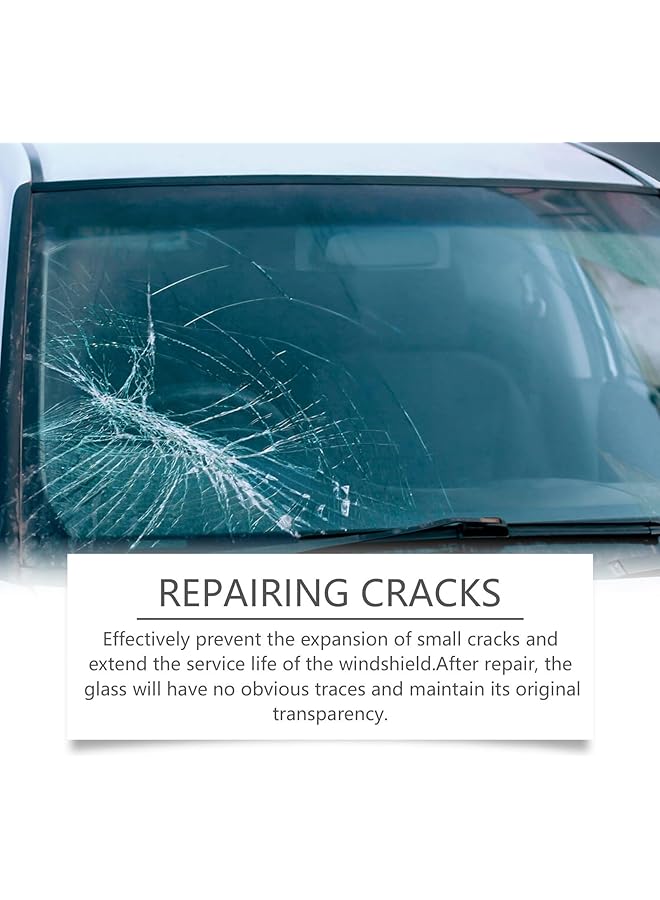 KASTWAVE Crack Repair Kit, Glass Repair Kit, Windshield & Car Glass Repair For Cracks And Chips, Diy Glass Crack Repair Solution For Mirror & Auto Glass (10Ml) - Image 2