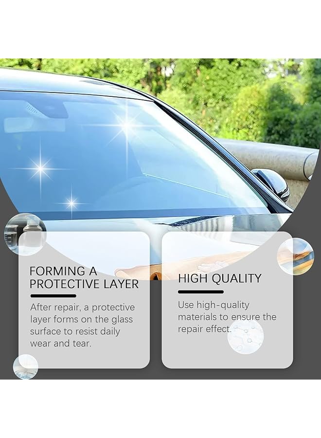 KASTWAVE Crack Repair Kit, Glass Repair Kit, Windshield & Car Glass Repair For Cracks And Chips, Diy Glass Crack Repair Solution For Mirror & Auto Glass (10Ml) - Image 5