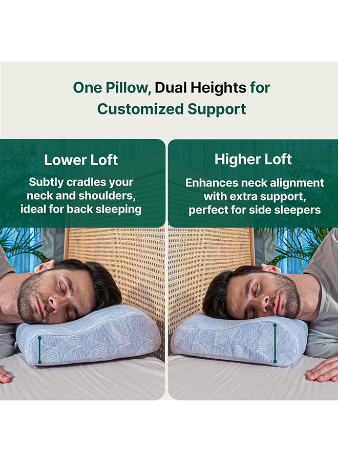 The White Willow Cervical Pillow for Neck Pain & Shoulder Pain Relief-Cool Gel Memory Foam Pillow for Sleeping-Orthopedic Pillow for Spondylitis-Ortho Neck Support Contour Medical Pillow-XL King  - Image 3