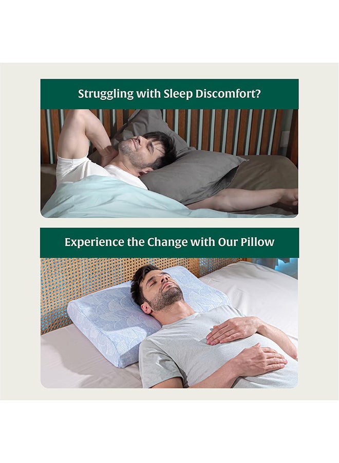The White Willow Cervical Pillow for Neck Pain & Shoulder Pain Relief-Cool Gel Memory Foam Pillow for Sleeping-Orthopedic Pillow for Spondylitis-Ortho Neck Support Contour Medical Pillow-XL King  - Image 2