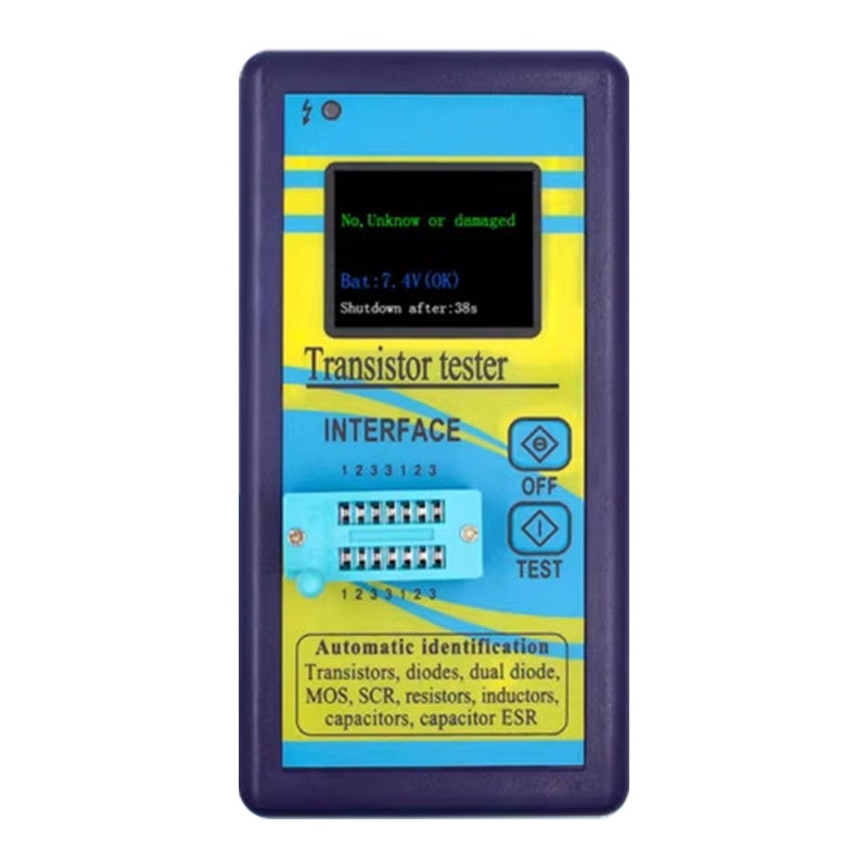 Transistor Tester 1.8-Inch TFT Color Screen Accurate Versatile M328 Transistor Tester - Time-Efficient Testing Transistor Testing Device for Electronic Enthusiasts Technicians - Image 1
