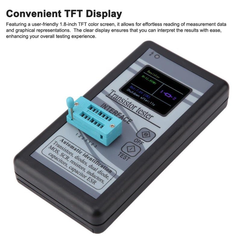 Transistor Tester 1.8-Inch TFT Color Screen Accurate Versatile M328 Transistor Tester - Time-Efficient Testing Transistor Testing Device for Electronic Enthusiasts Technicians - Image 5