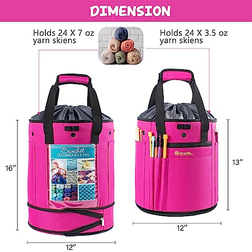 MYBAGZING Expandable Crochet Bag - Yarn Storage Organizer with Drawstring Closure - Ideal Gift - Image 2