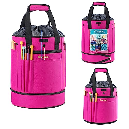 MYBAGZING Expandable Crochet Bag - Yarn Storage Organizer with Drawstring Closure - Ideal Gift - Image 1