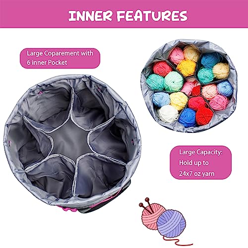 MYBAGZING Expandable Crochet Bag - Yarn Storage Organizer with Drawstring Closure - Ideal Gift - Image 3