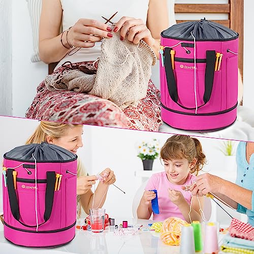 MYBAGZING Expandable Crochet Bag - Yarn Storage Organizer with Drawstring Closure - Ideal Gift - Image 4
