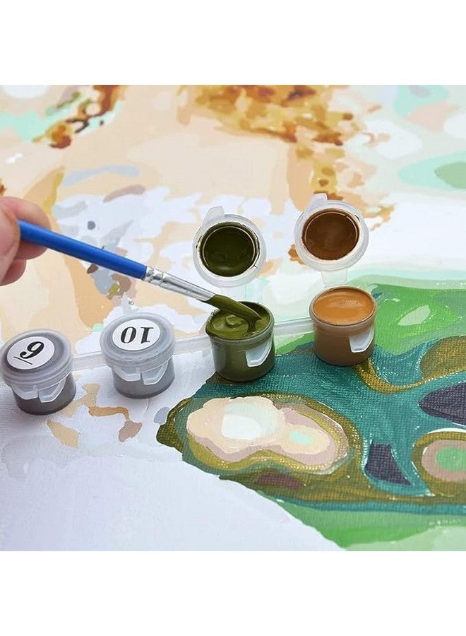 J3G DIY Paint by Numbers on Canvas Flowers Painting Kits for Kids, Girls, Adult, Beginner 16x20 inch Flameless Oil Painting Kits Gift (COLORFUL ELEPHANT) - Image 5