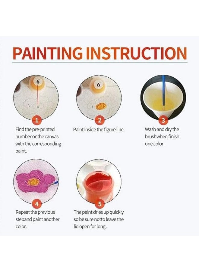 J3G DIY Paint by Numbers on Canvas Flowers Painting Kits for Kids, Girls, Adult, Beginner 16x20 inch Flameless Oil Painting Kits Gift (COLORFUL ELEPHANT) - Image 2