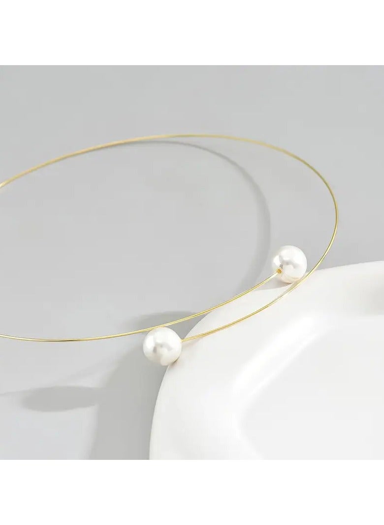 جلوسكي أنيقة قابلة للتعديل ذهبية سلسلة قلادة مع الخرز-نمط خمر ، سبائك الزنك ، مثالية للملابس غير الرسمية - Image 4