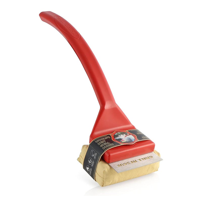 Grill Rescue BBQ Replaceable Cleaning Head, Bristle Free Grill Brush- Durable and Unique Grill Tools for Cast Iron or Stainless-Steel Grates, Barbecue Cleaner - Image 1