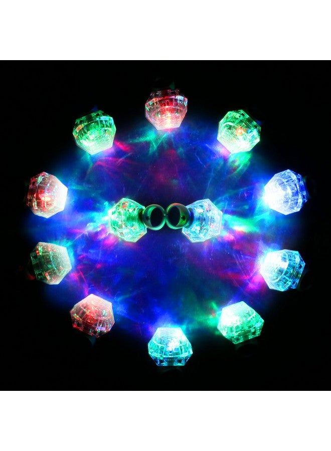 Konsait Flashing Led Light up Rings Bachelorette Party Favors Toys Grow in The Dark Party Suppiles Diamond Bling Rings for Birthday Weddings Bridal Shower Decorations (13pcs) - Image 4