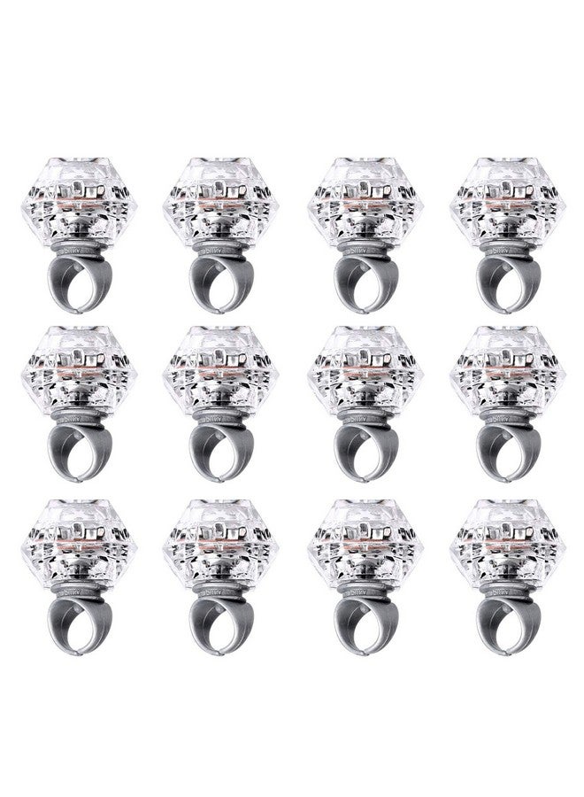 Konsait Flashing Led Light up Rings Bachelorette Party Favors Toys Grow in The Dark Party Suppiles Diamond Bling Rings for Birthday Weddings Bridal Shower Decorations (13pcs) - Image 1