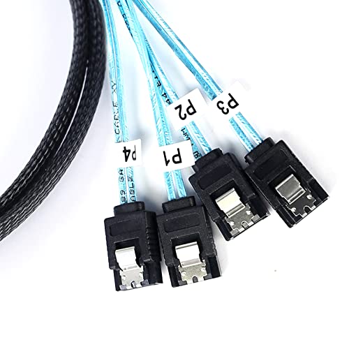 ADCAUDX 2Pack Mini SAS to SATA Cable: 0.5M SFF-8087 to SATA Forward Breakout Cable SFF8087 SAS Controller to Hard Drive(1.6FT) - Image 5