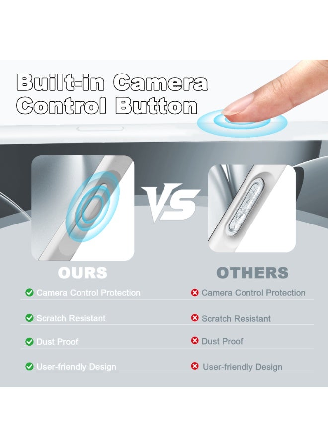 أوللاي آيفون 17 برو ماكس كيس واقي، مادة السيليكون، مقاومة للصدمات مع حماية عدسة الكاميرا وتغطية زر التحكم، غطاء واقي مضاد للصدمة الهاتف المحمول، متوافق مع إكسسوارات MagSafe - Image 2