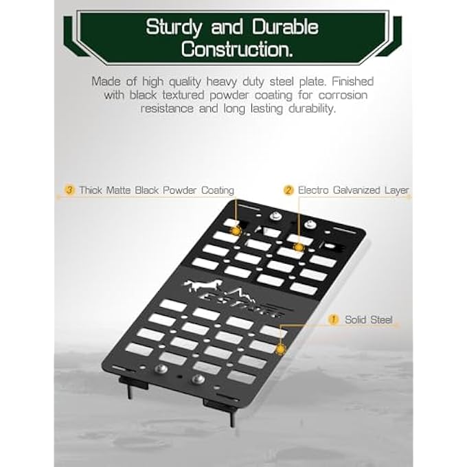 ريحني باب الباب الخلفي لوحة مولي تناسب أعوام 2021 2022 2023 2024 فورد برونكو ملحقات باب خلفي 24 باب تخزين خارجي رف لوحة مولي باستثناء برونكو سبورت - Image 5