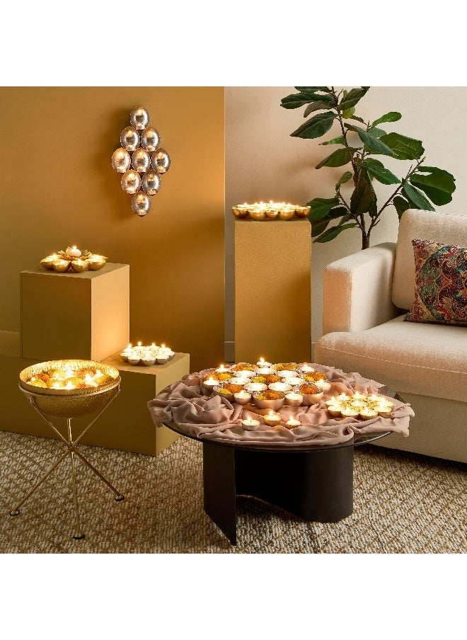 Home Box - Neom Metal 3D Table Tealight Holder 26 x 7 x 48 cm - Image 1
