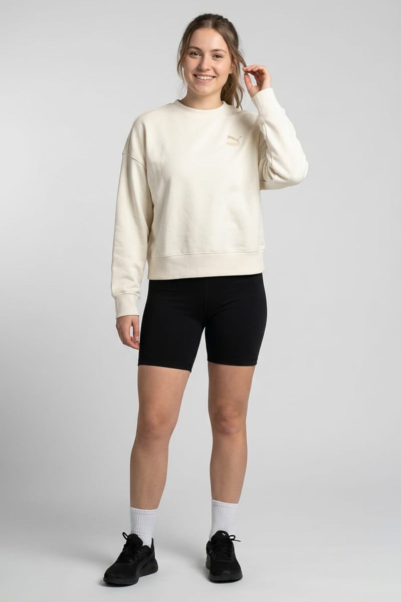 PUMA Women Sportswear Fit Long Sleeve Outdoor Sweatshirt, Cream - Image 2
