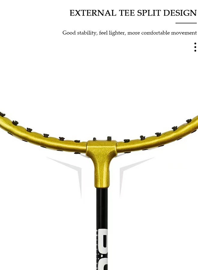DUNISO Badminton Rackets Set 2 Player Badminton Rackets Lightweight Badminton Racquet with 1 Carrying Bag,Badminton Backyard Games for Outdoor,Garden,Beach,Family Fun Game - Image 3