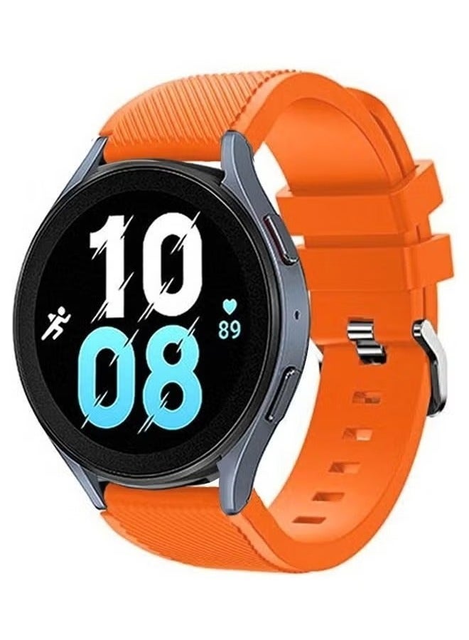 vesus Samsung Galaxy Watch 5 / Galaxy Watch 5 Pro Band Silicone Replacement Strap with Buckle Closure 20mm Compatible with Galaxy Watch5 (44mm/40mm) Galaxy Watch5 Pro (45mm) Orange