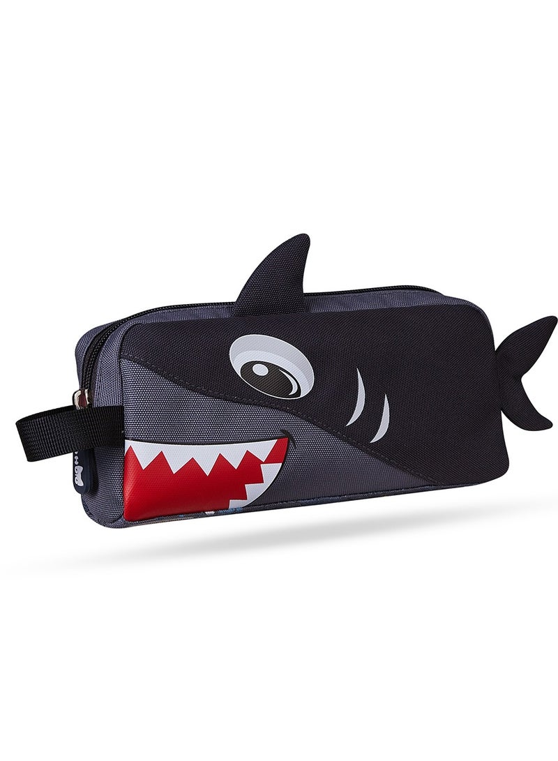 Nohoo Kids 16 Inch School Bag With Lunch Bag, Handbag And Pencil Case (Set Of 4) Shark - Grey - Image 5