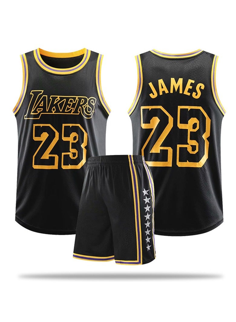 KUYING Lakers Jersey Basketball Jersey Adult Children's Set