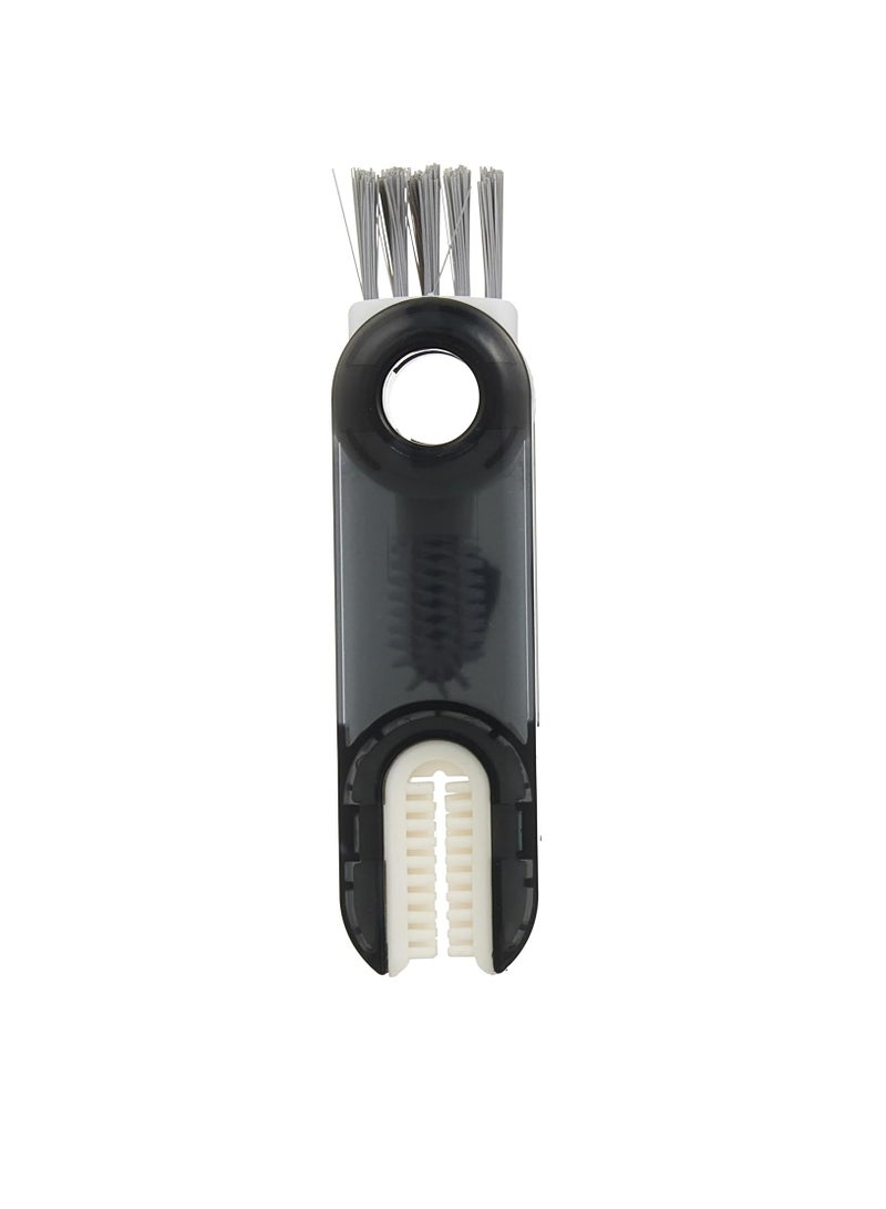 إي سي في في فرشاة تنظيف متعددة الوظائف 3 في 1 من ECVV، فرشاة تنظيف الزجاجات المصنوعة من السيليكون على شكل حرف U، فرشاة تنظيف الشقوق وغطاء الكوب، أدوات تنظيف المطبخ المنزلية (رمادي) - Image 3