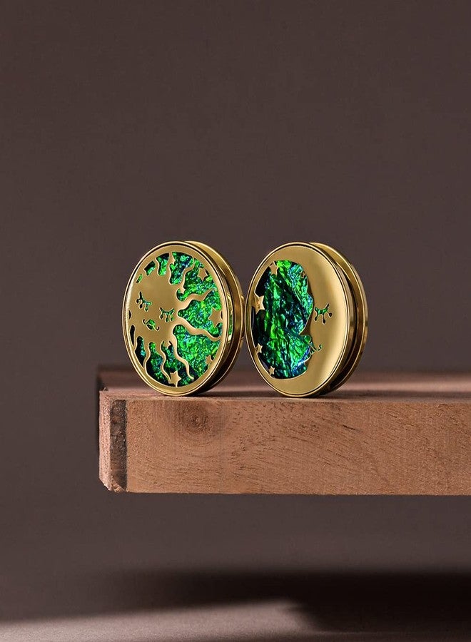 ERKUOO 2PCS Sun Moon Ear Gauges Screw Ear Tunnels Plugs Flesh Stretchers Piercing Earrings Hangers Expander 00g(10mm) - Image 3